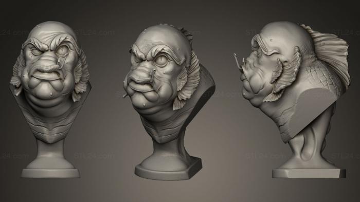 Бюсты монстры и герои (Монстр де Марэ, BUSTH_0227) 3D модель для ЧПУ станка